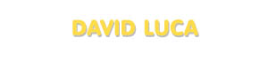 Der Vorname David Luca